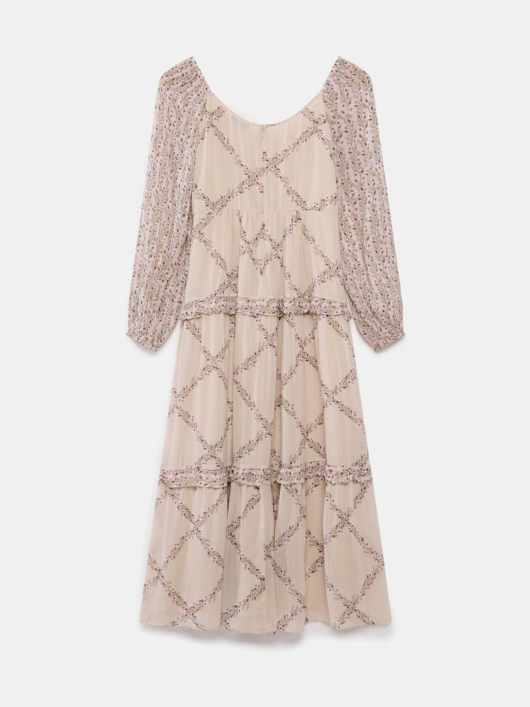 Mint Velvet Natural Floral Print Maxi Dress - Image 8 of 8