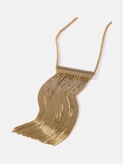 Mint Velvet Gold Tone Fringe Necklace - Image 2 of 3