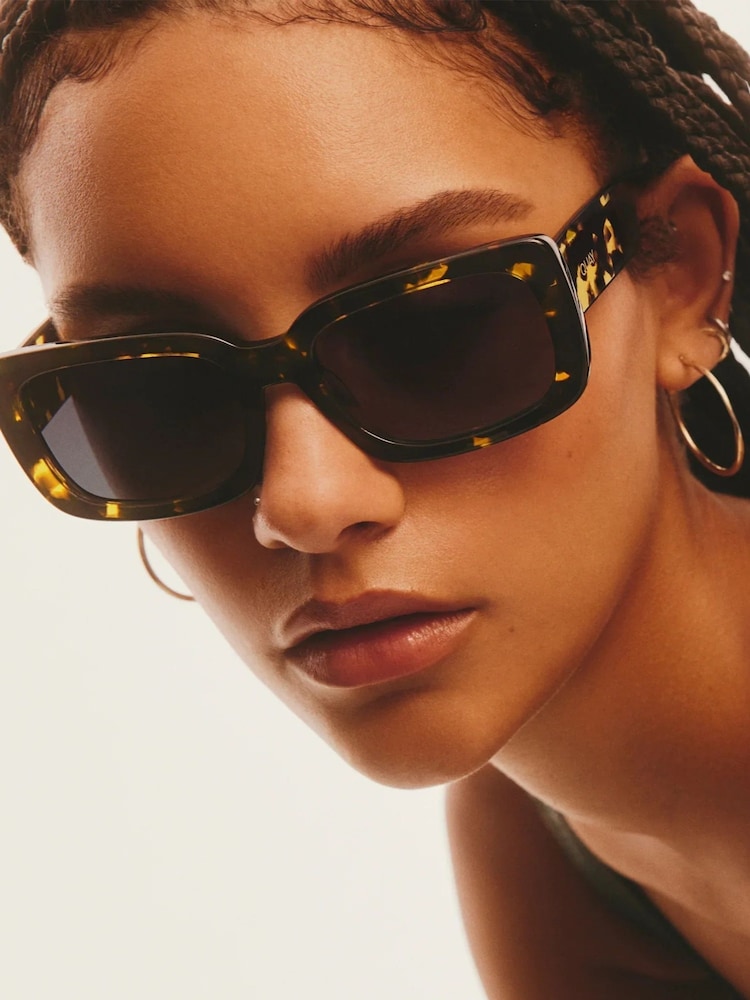 QUAY Animal Print Yada Yada Sunglass - Image 1 of 3 QUAY Animal Print Yada Yada Sunglass - Image 1 of 3