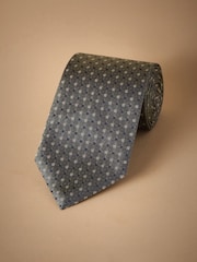 Green Italian Silk Design Tie - Image 1 of 3