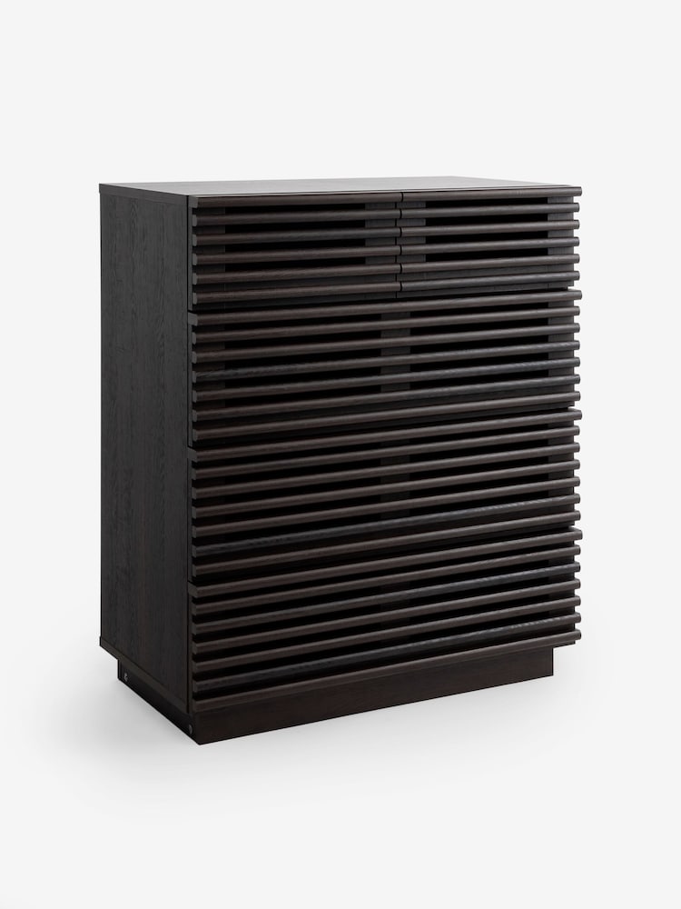 MADE.COM Dark Wood Effect Tulma 5 Drawer Chest - Image 1 of 2