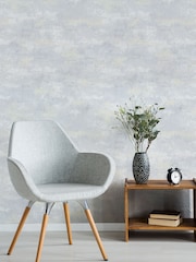 Graham & Brown Silver Boutique Urban Plaster Heavy Weight Vinyl 10M Wallpaper - Image 1 of 3