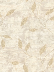 Graham & Brown Cream Boutique Ornamental Leaf Heavy Weight Vinyl 10M Wallpaper - Image 3 of 3