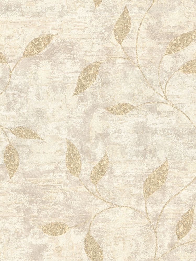 Graham & Brown Cream Boutique Ornamental Leaf Heavy Weight Vinyl 10M Wallpaper - Image 3 of 3
