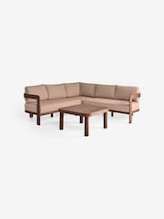 MADE.COM Rust and Green Stripe Eliana Garden Corner Lounge Set - Image 4 of 5