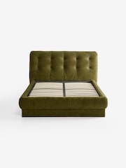 MADE.COM Velvet Olive Green Flint Ottoman Storage Bed - Image 5 of 6