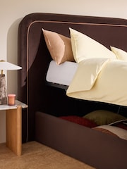 MADE.COM Velvet Dark Truffle Brown Etta Ottoman Storage Bed - Image 5 of 9