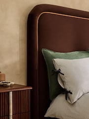 MADE.COM Velvet Dark Truffle Brown Etta Ottoman Storage Bed - Image 7 of 9