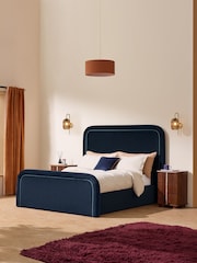 MADE.COM Velvet Midnight Navy Etta Ottoman Storage Bed - Image 1 of 5
