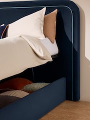 MADE.COM Velvet Midnight Navy Etta Ottoman Storage Bed - Image 3 of 5