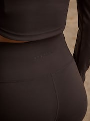 Chocolate Brown Active Balance Wrap Front Leggings - Image 5 of 8