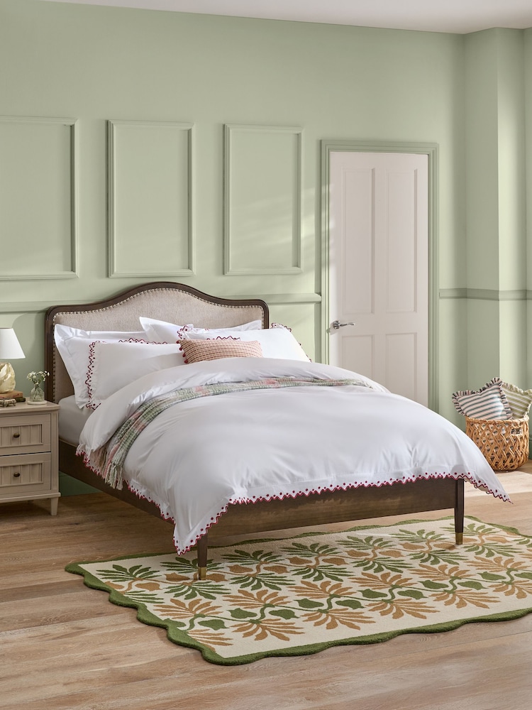 Nina Campbell Arlo Truffle Natural Coretta Bed - Image 1 of 5 Nina Campbell Arlo Truffle Natural Coretta Bed - Image 1 of 5