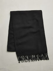 কালো - N.Premium Made in Italy Twill Midweight Shawl Scarf - 8এর মধ্যে 5 ছবি