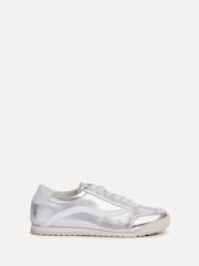 Linzi Silver Flash Slim Lace Up Trainers - Image 3 of 6