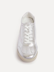 Linzi Silver Flash Slim Lace Up Trainers - Image 5 of 6