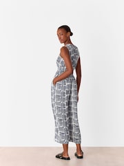 Whistles Blue Hatch Squares Jumpsuit - Image 2 of 5