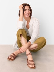 Whistles Brown Bruna Strappy Sandals - Image 1 of 4