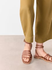 Whistles Brown Bruna Strappy Sandals - Image 2 of 4