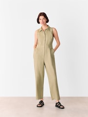 Whistles Ellis Western Linen Jumpsuit - Imagen 1 de 5