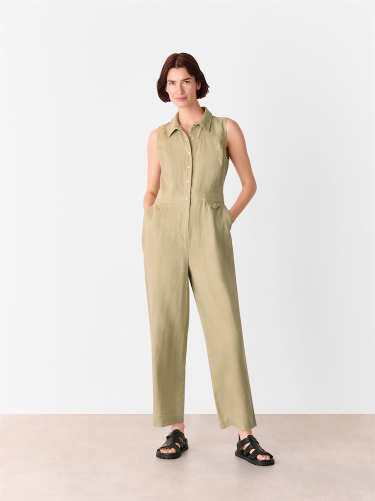 Whistles Ellis Western Linen Jumpsuit - Imagen 1 de 5