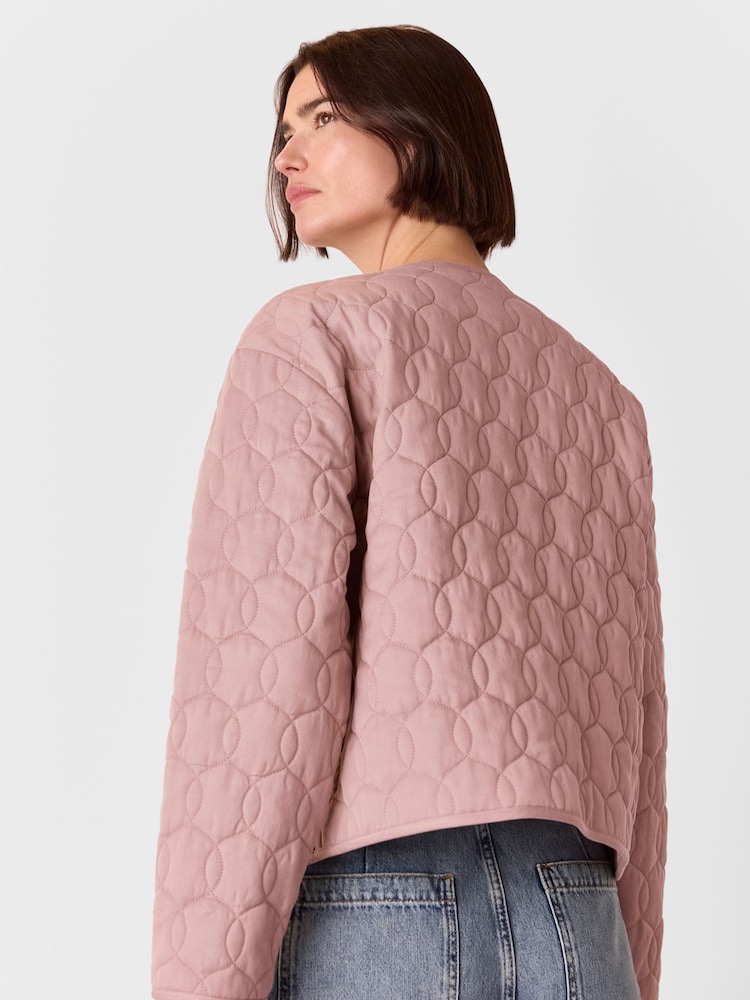 Whistles Pink Maya Quilted Jacket - Image 2 of 5