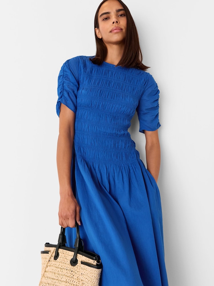 whistles blue dresses Whistles Electric Blue Frill Wrap Maxi Dress