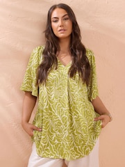 Evans Green Swing Boho Top - Image 1 of 5