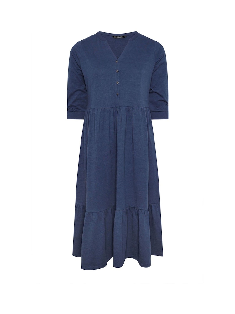Evans Cotton Slub Dress - Image 5 of 5