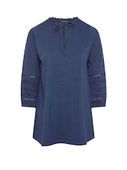 Evans Blue Jersey Slub Boho Top - Image 5 of 5