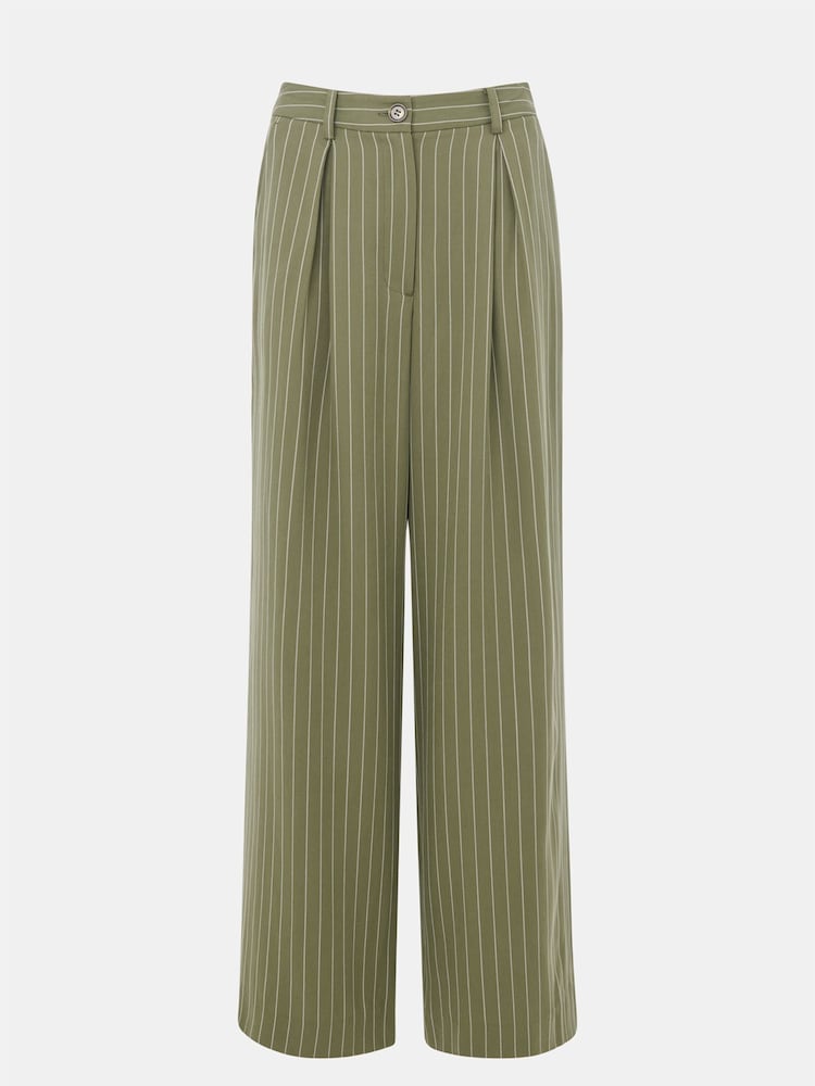 Whistles Green Lottie Pinstripe Trousers - Image 5 of 5