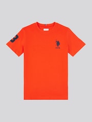 U.S. Polo Assn. Orange Boys 100% Cotton Player 3 T-Shirt - Image 1 of 5