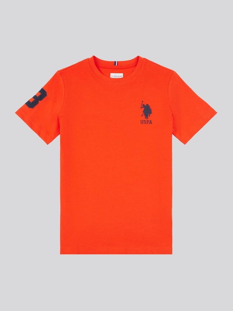 U.S. Polo Assn. Orange Boys 100% Cotton Player 3 T-Shirt - Image 1 of 5