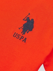 U.S. Polo Assn. Orange Boys 100% Cotton Player 3 T-Shirt - Image 3 of 5