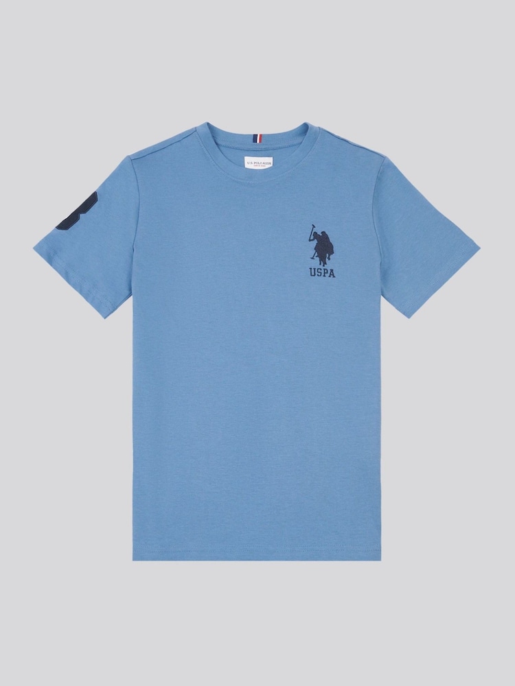 U.S. Polo Assn. Blue Boys 100% Cotton Player 3 T-Shirt - Image 1 of 5