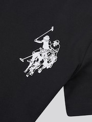 U.S. Polo Assn. Black Large Boys Double Horsemen Graphic Print 100% Cotton T-Shirt - Image 8 of 8