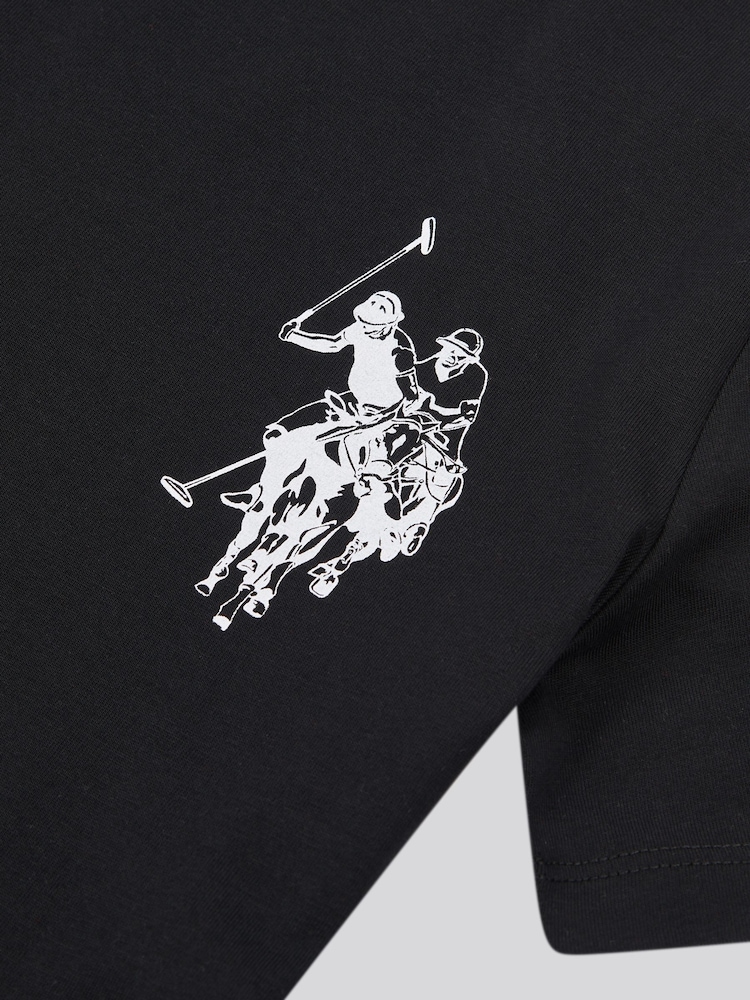 U.S. Polo Assn. Black Large Boys Double Horsemen Graphic Print 100% Cotton T-Shirt - Image 8 of 8 U.S. Polo Assn. Black Large Boys Double Horsemen Graphic Print 100% Cotton T-Shirt - Image 8 of 8