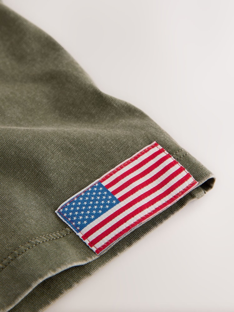 Khaki Green Top Gun Short Sleeve T-Shirt (3mths-8yrs) - Image 8 of 8