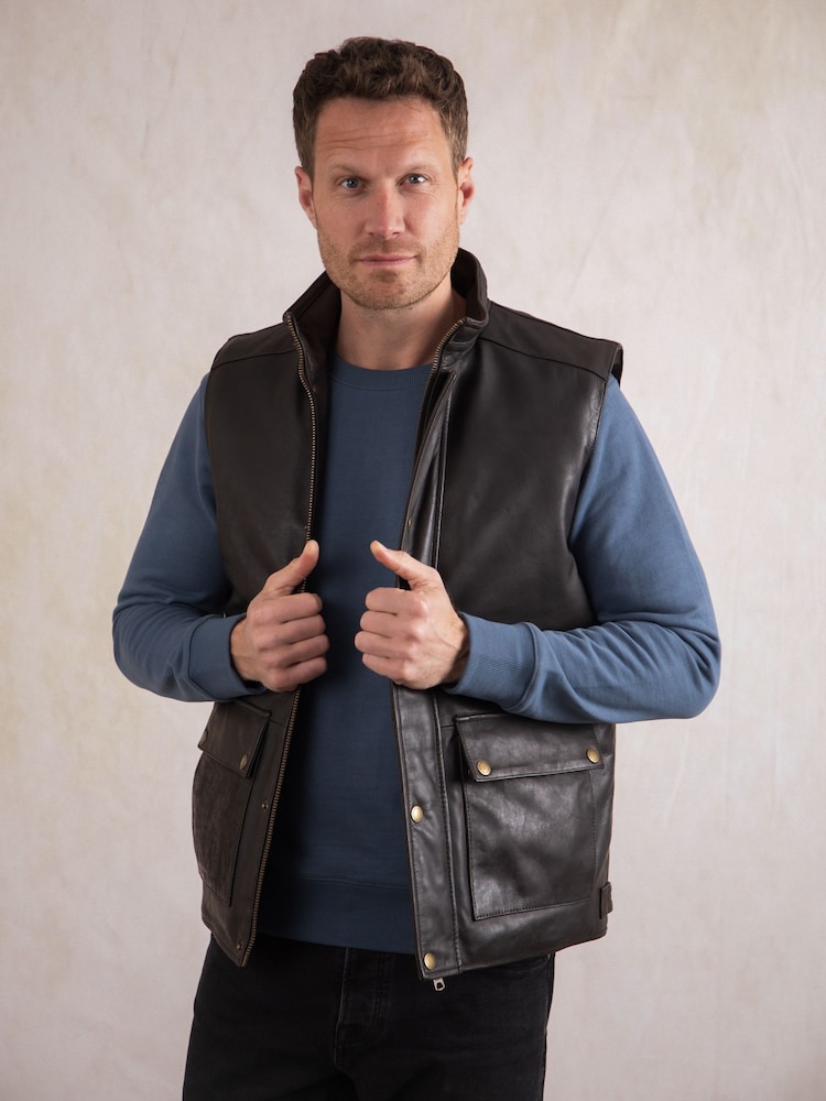 Lakeland Leather Brown Garrigill Gilet - Image 1 of 7