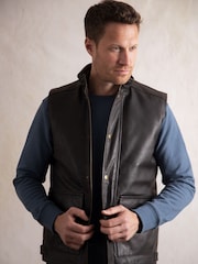 Lakeland Leather Brown Garrigill Gilet - Image 4 of 7