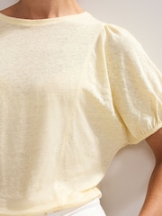 Phase Eight Yellow Arabel 100% Linen Top - Image 5 of 6