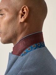 Skopes Blue Tailored Fit Doug Check Blazer Jacket - Image 4 of 7