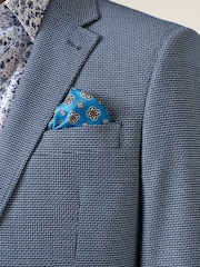 Skopes Blue Tailored Fit Doug Check Blazer Jacket - Image 7 of 7