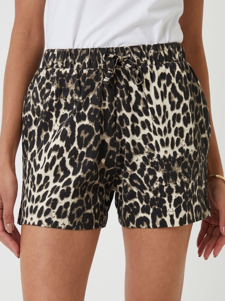 Threadbare Animal Print 100% Cotton Pull On Jersey Shorts - Image 5 of 5