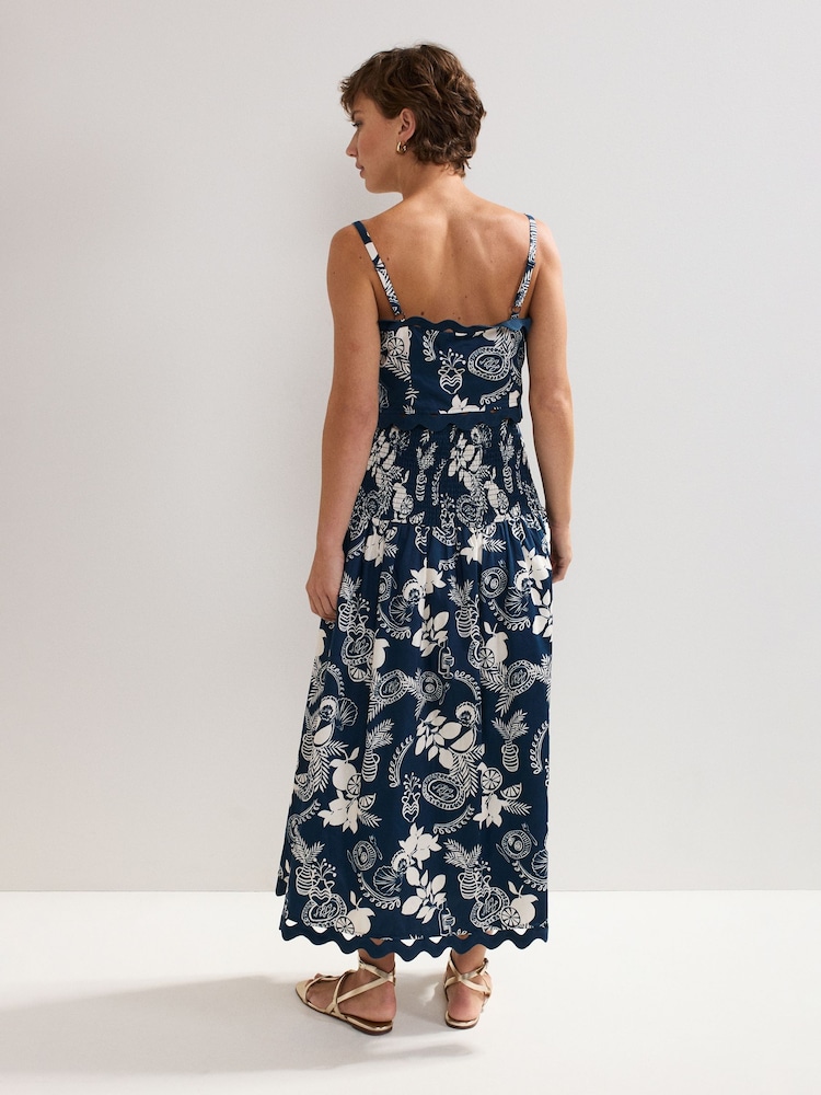 Phase Eight Blue 100% Cotton Evalina Skirt - Image 2 of 7