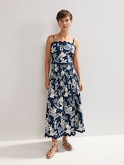 Phase Eight Blue Evalina 100% Cotton Top - Image 1 of 7