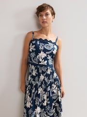 Phase Eight Blue Evalina 100% Cotton Top - Image 2 of 7