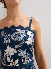 Phase Eight Blue Evalina 100% Cotton Top - Image 5 of 7
