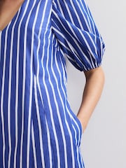 Phase Eight Blue 100% Cotton Lotty Midi Dress - Image 5 of 7