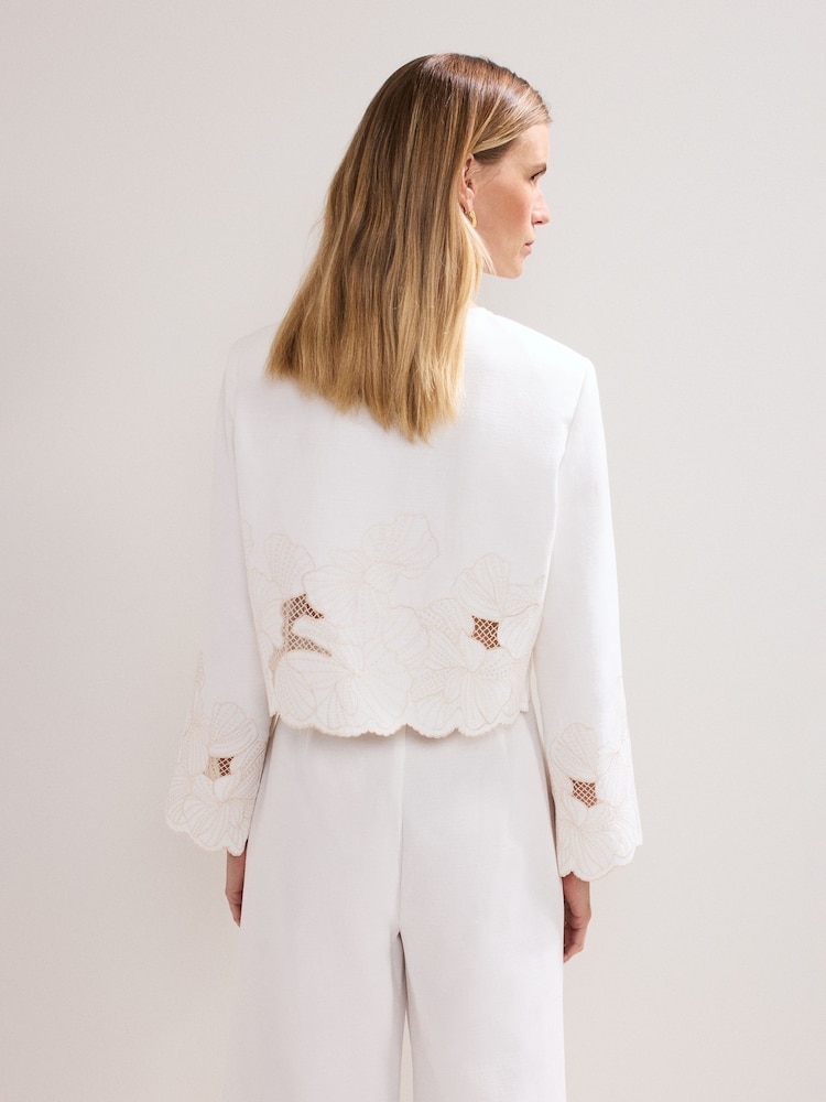 Phase Eight White 100% Cotton Svea Jacket - Image 2 of 7