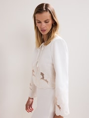 Phase Eight White 100% Cotton Svea Jacket - Image 3 of 7